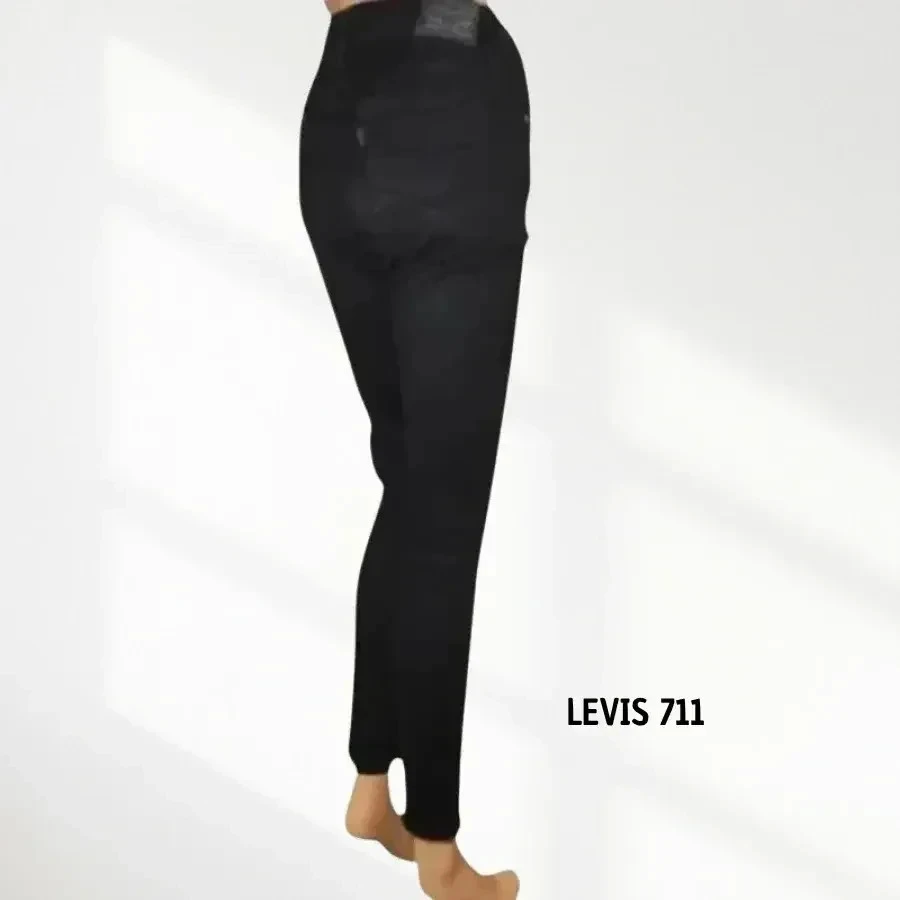 Levis 711 coupe skinny ,taille mi-haute stretch - noir intense